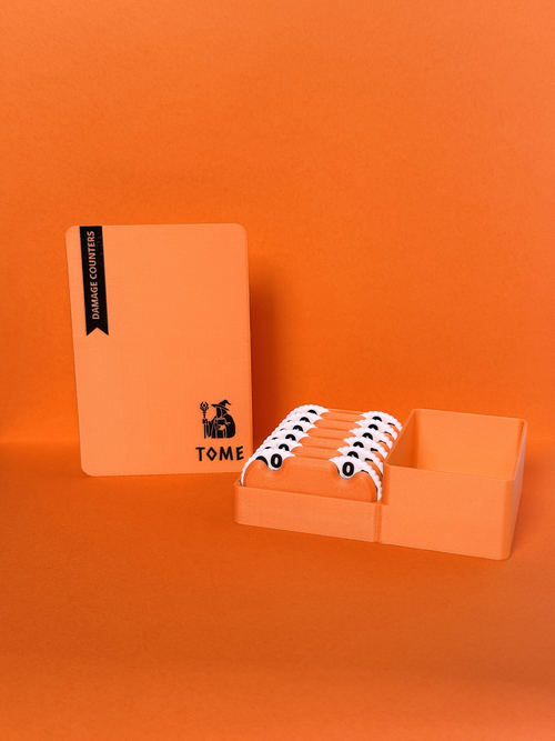 3D Printed Damage Counter Set - Orange