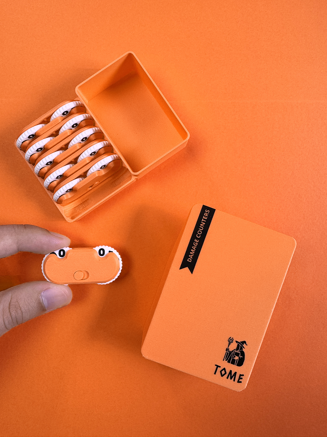 3D Printed Damage Counter Set - Orange